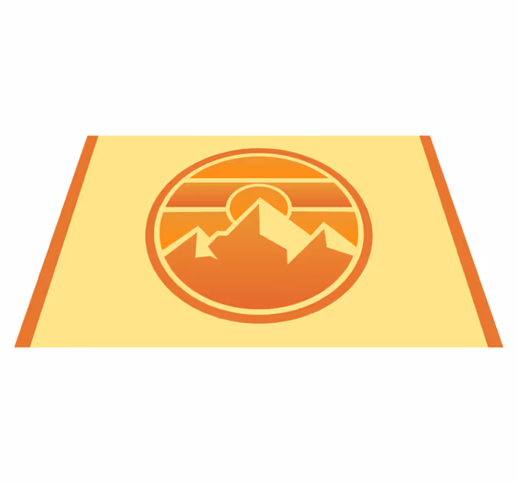 Podmetač moderan silueta planinskog zalaska sunca - TenStickers