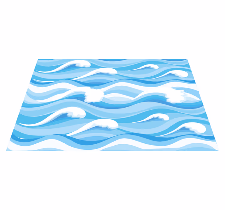 Plavi podmetači s plavim morskim valovima - TenStickers