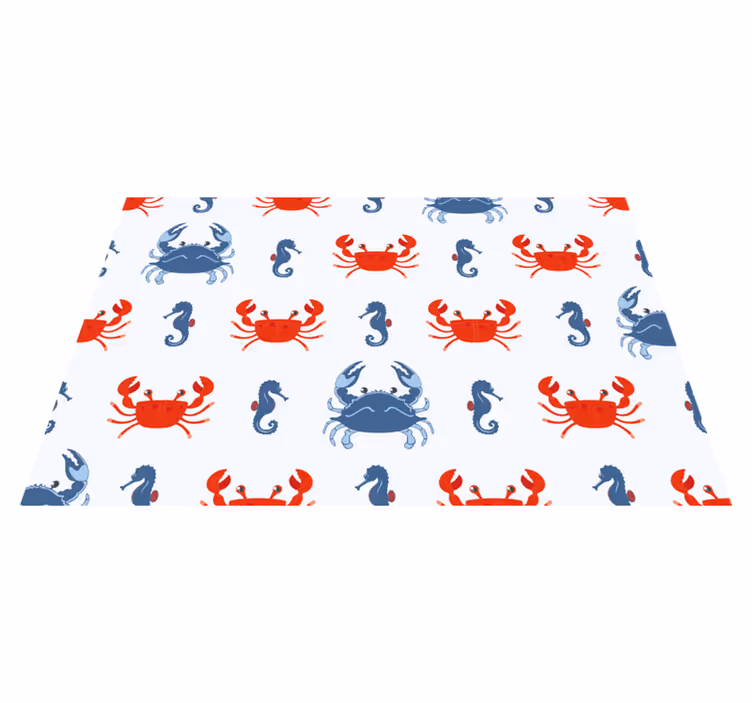 Podmetač izvornik s uzorkom raka i konjića - TenStickers