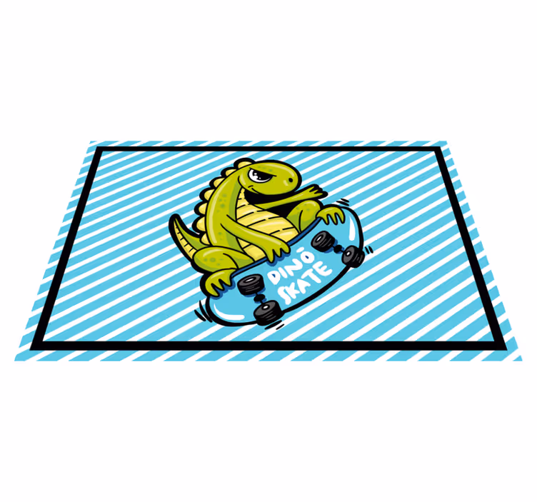 Podmetač djeca dino avantura na skateboardu - TenStickers