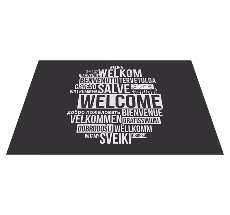 Podmetač citati dobrodošli u višelingvonalni dizajn - TenStickers