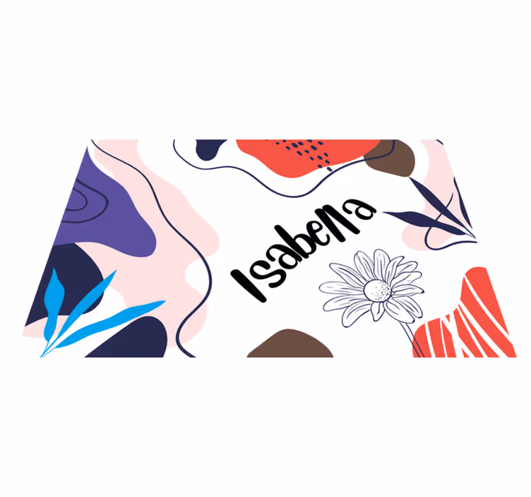 Podmetač s imenom Šareni apstraktni cvjetni motiv - TenStickers