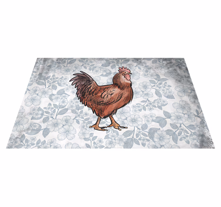 Podmetač izvornik rustikalna ilustracija piletine - TenStickers