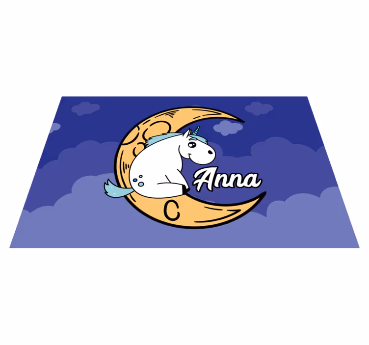 Podmetač djeca jednorog mjesec noć - TenStickers