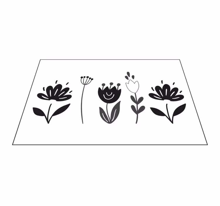 Podmetač izvornik floralna linijska umjetnost - TenStickers