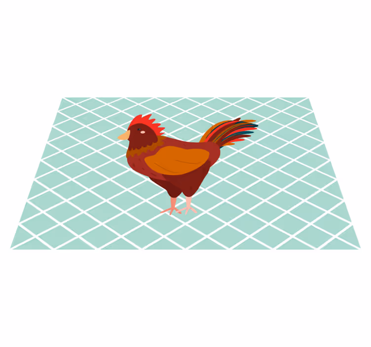 Podmetač izvornik s ilustracijom šarmantnog pijetla - TenStickers