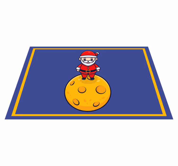 Djed mraz na mjesecu božićni podmetači - TenStickers