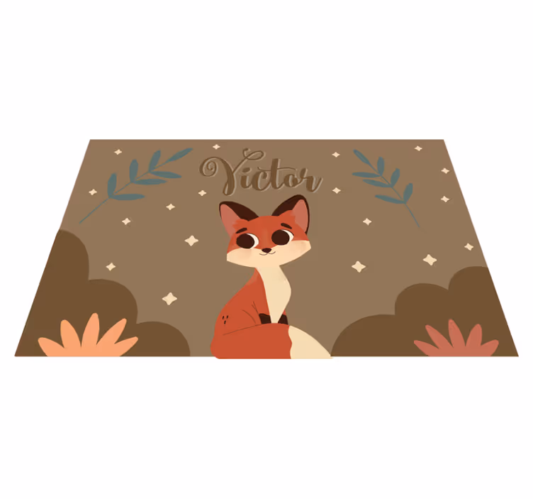 Podmetač djeca s simpatičnim lisicom - TenStickers