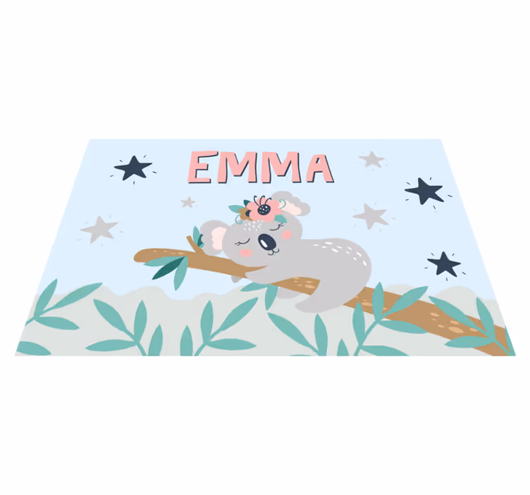 Slatka koala djevojka s imenom djeca podmetači - TenStickers