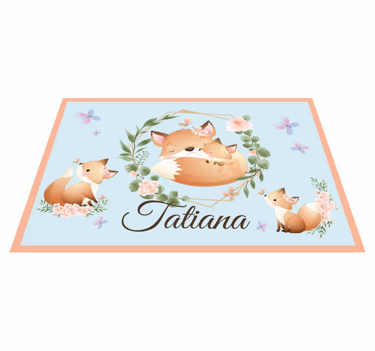 Podmetač djeca obitelj slatkih lisica - TenStickers