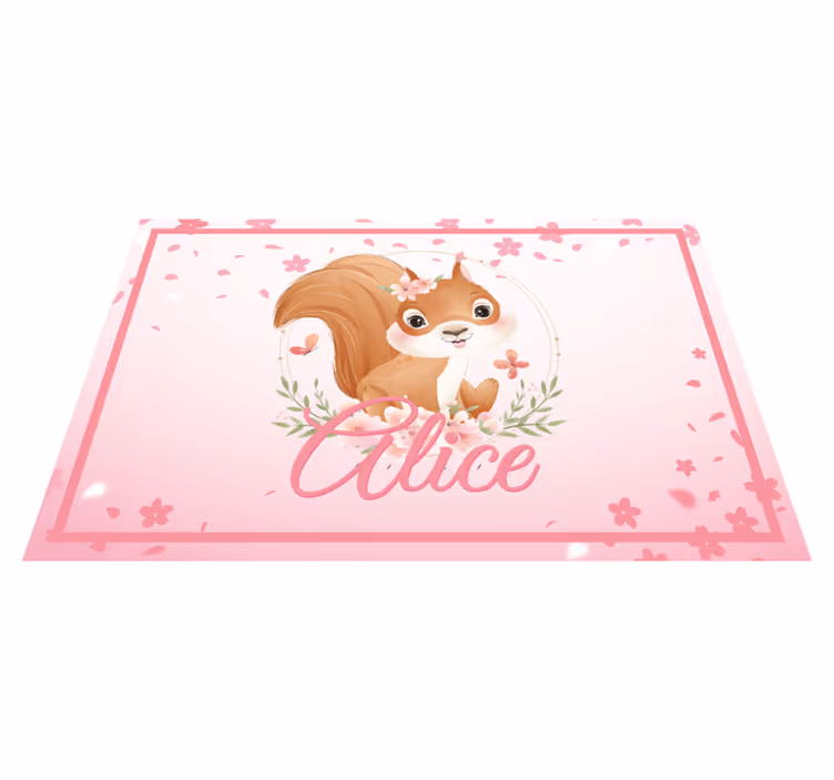 Podmetač djeca s ilustracijom slatkog vjeverice - TenStickers