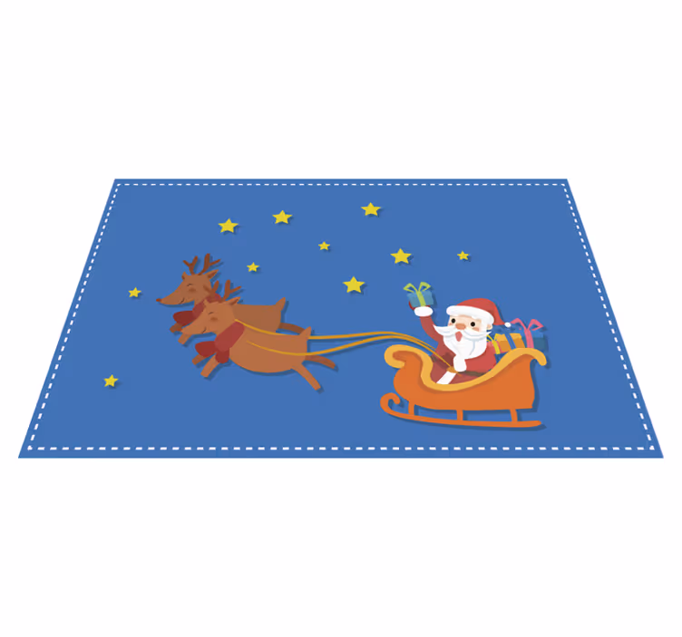 Podmetač božić santa sanjke u vožnji - TenStickers