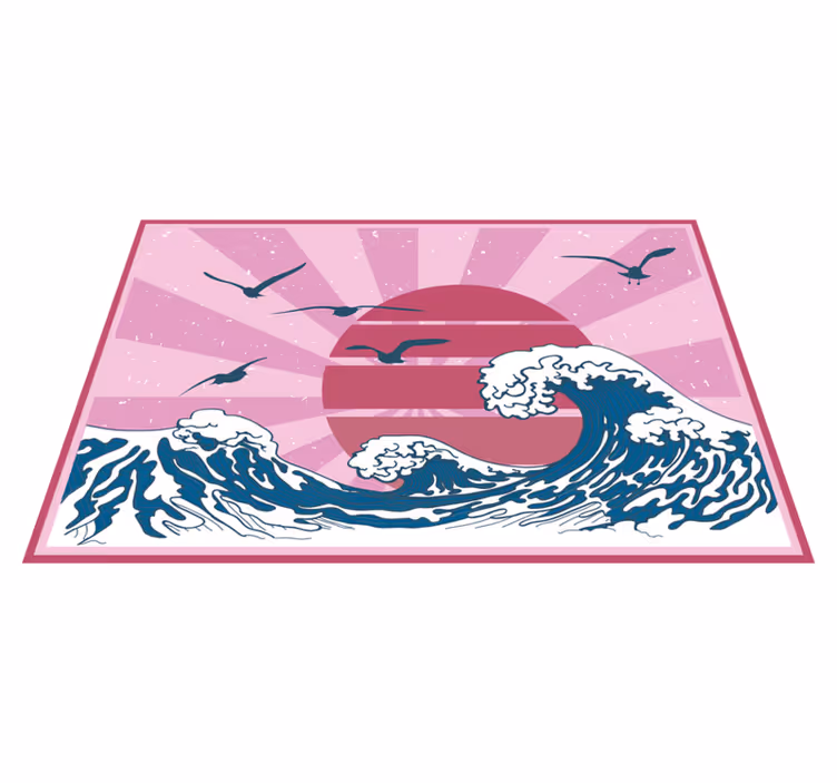 Podmetač moderan valovi i sunce - TenStickers