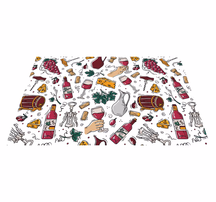 Podmetač izvornik tema vina i sira - TenStickers