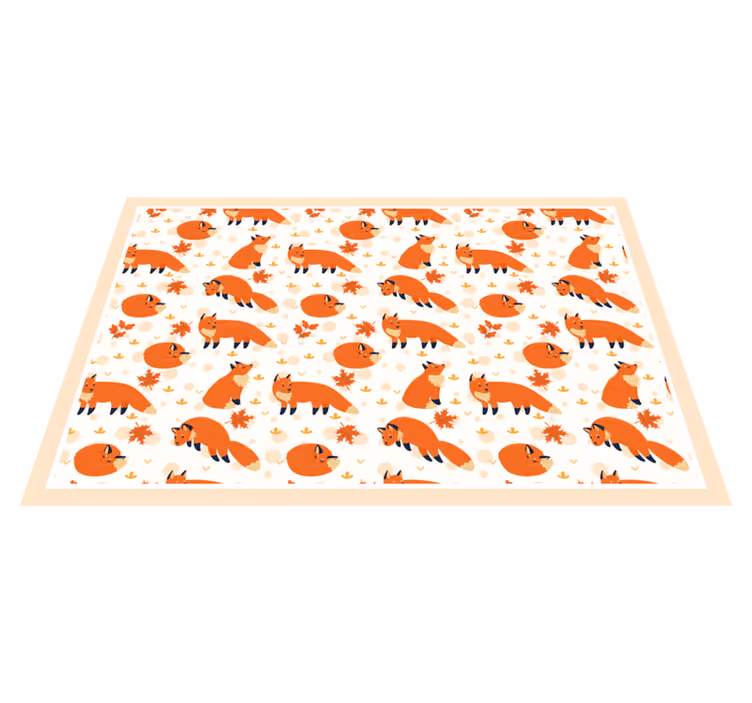 Podmetač djeca veseli uzorci lisica - TenStickers