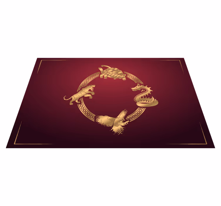 Podmetač izvornik zlatni životinjski emblemi - TenStickers
