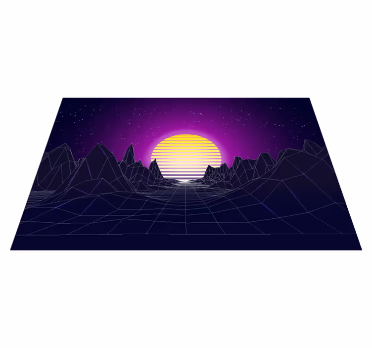 Podmetač moderan geometrijski zalazak sunca - TenStickers