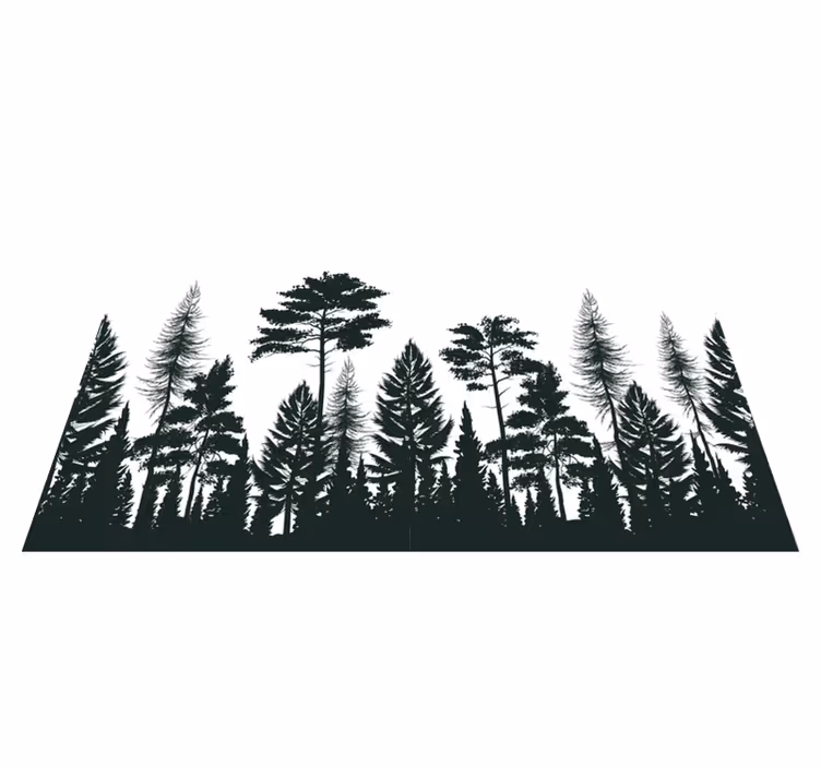 Podmetač tekstura silueta šumskog uzorka - TenStickers