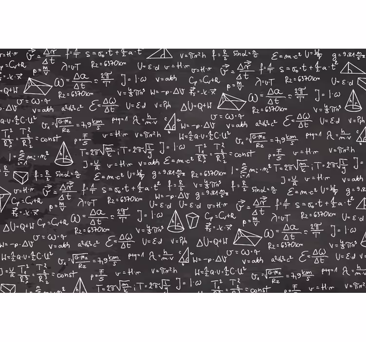 Foto tapete spavaća za tinejdžere uzorak matematičke ploče - TenStickers