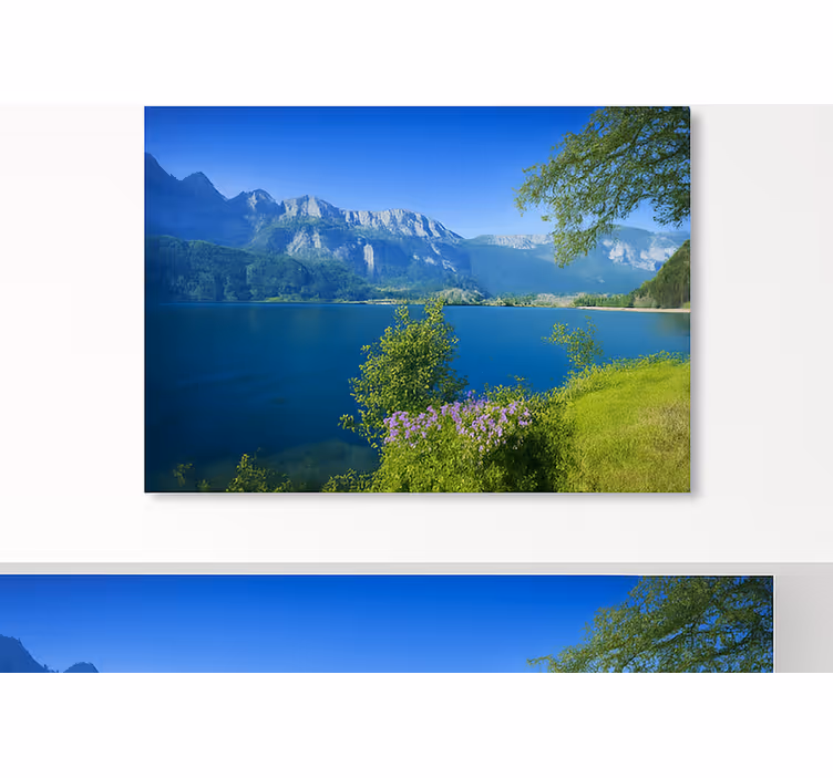 Foto tapete planinski spokoj planinskog jezera - TenStickers