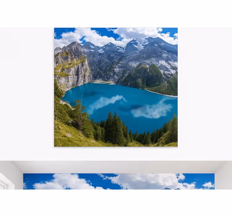 Foto tapete planinski zlatne planine zalaska sunca - TenStickers