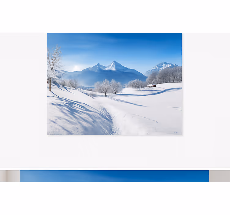 Foto tapete planinski zimska alpska staza - TenStickers