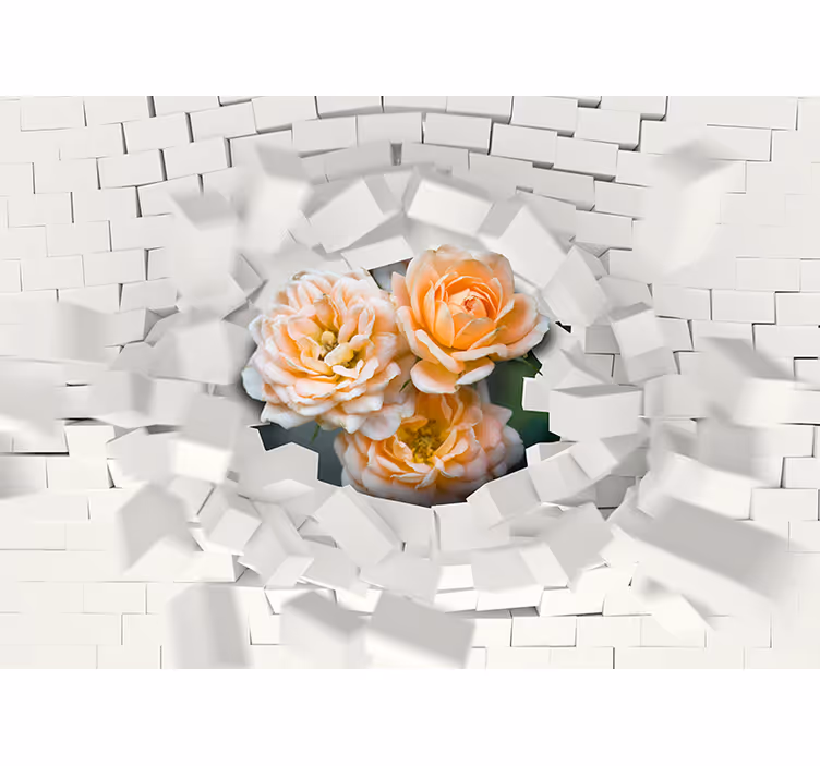 foto tapete 3d eksplozivni cvjetni 3d efekt - TenStickers