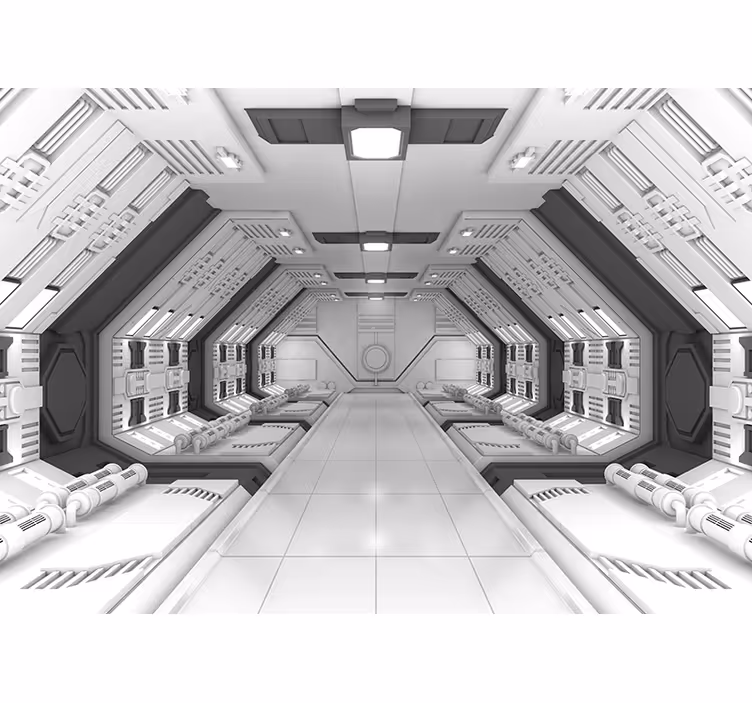 foto tapete 3d futuristički interijer hodnika - TenStickers