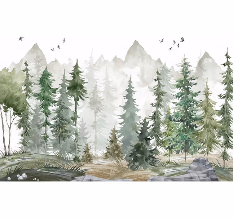 Foto tapete šumski nordic bor minimalizam - TenStickers