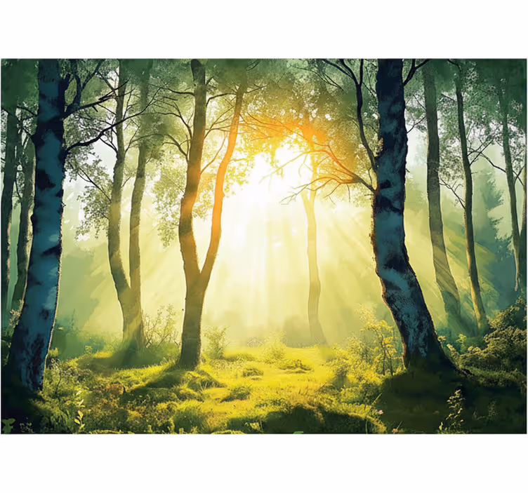 Foto tapete šumski sunčana breza mural - TenStickers