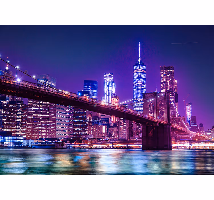 New york zidne pozadine pogled na gradski horizont - TenStickers