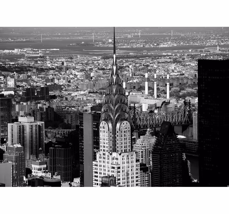 Empire state building new york zidni mural - TenStickers