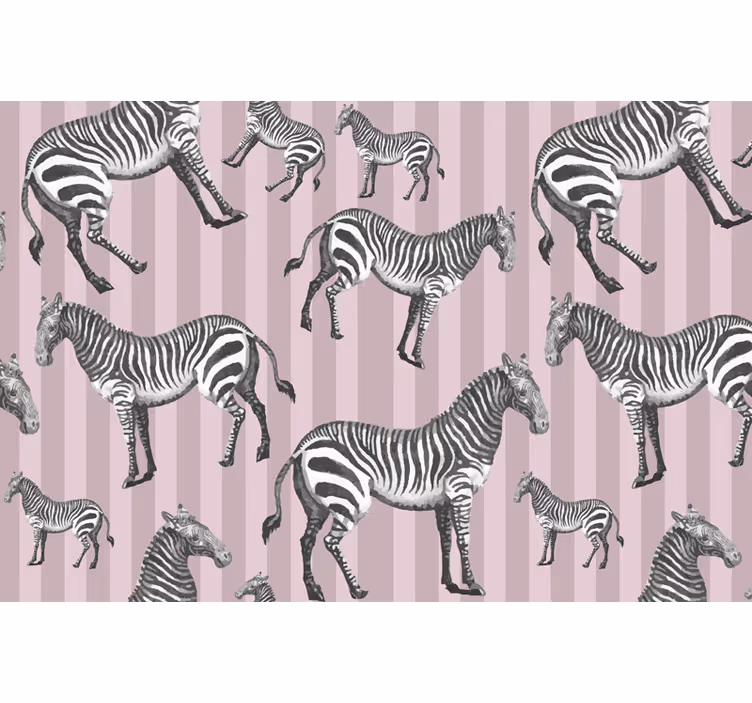 Foto tapete afričkog stila s vintage uzorkom zebre - TenStickers