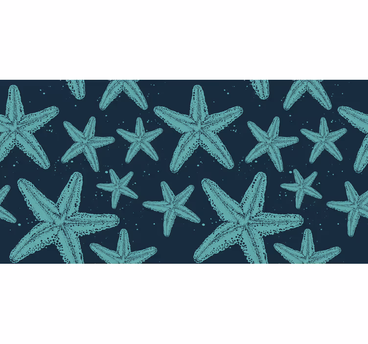 Foto tapete kupaonica starfish plavi tonovi - TenStickers