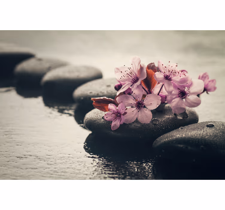 Foto tapete kupaonica zen cvjetovi - TenStickers