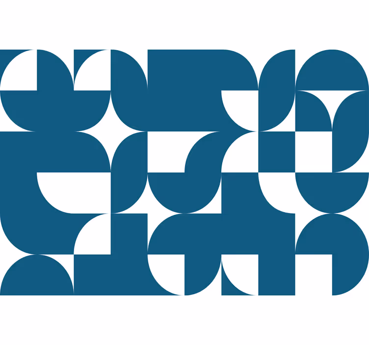 Fototapete za kuhinju plavi kružni geometrijski uzorak - TenStickers