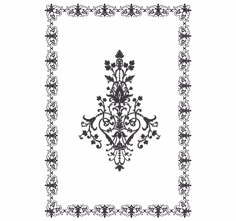 Foto tapete bijeli aged damask - TenStickers