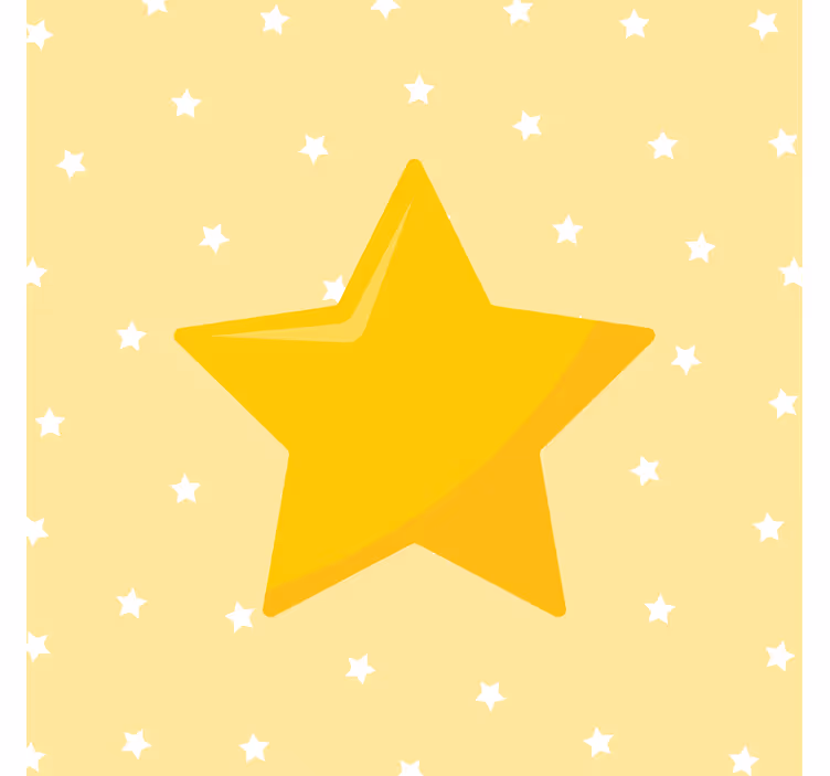 Foto tapeta Žuta klasična zvijezda - TenStickers