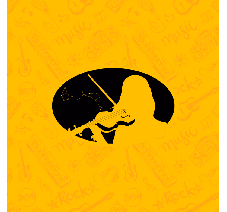 Foto tapeta inspirirana siluetom violinista - TenStickers