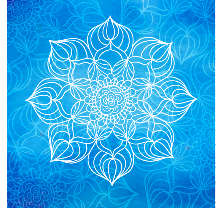 Foto tapete plavi mandala s plavim mrljama boje - TenStickers