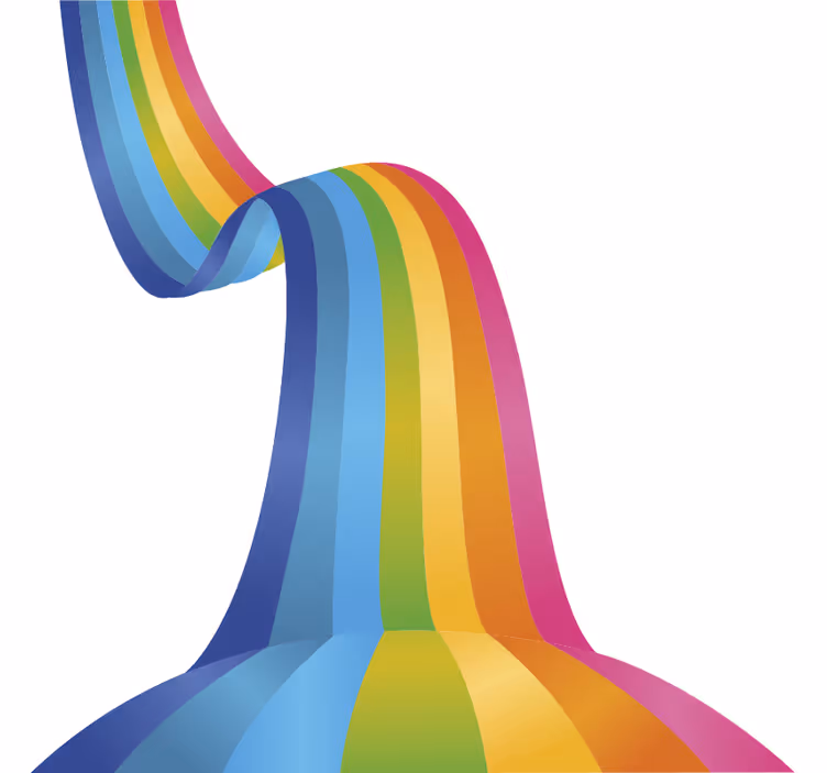 Foto tapete bijeli s duginim uzorkom - TenStickers