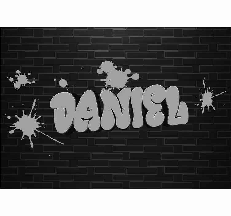 Foto tapete crni grafit s imenom - TenStickers