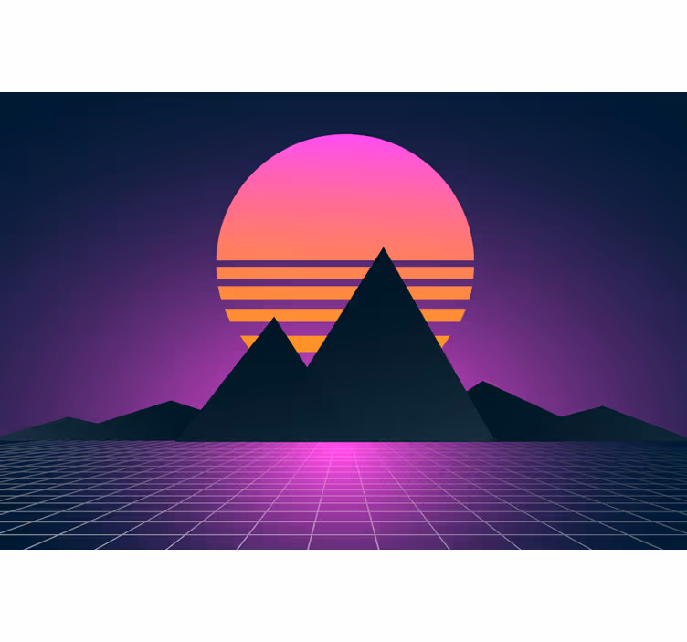 Foto tapete ljubičasti vintage i retro sunce - TenStickers
