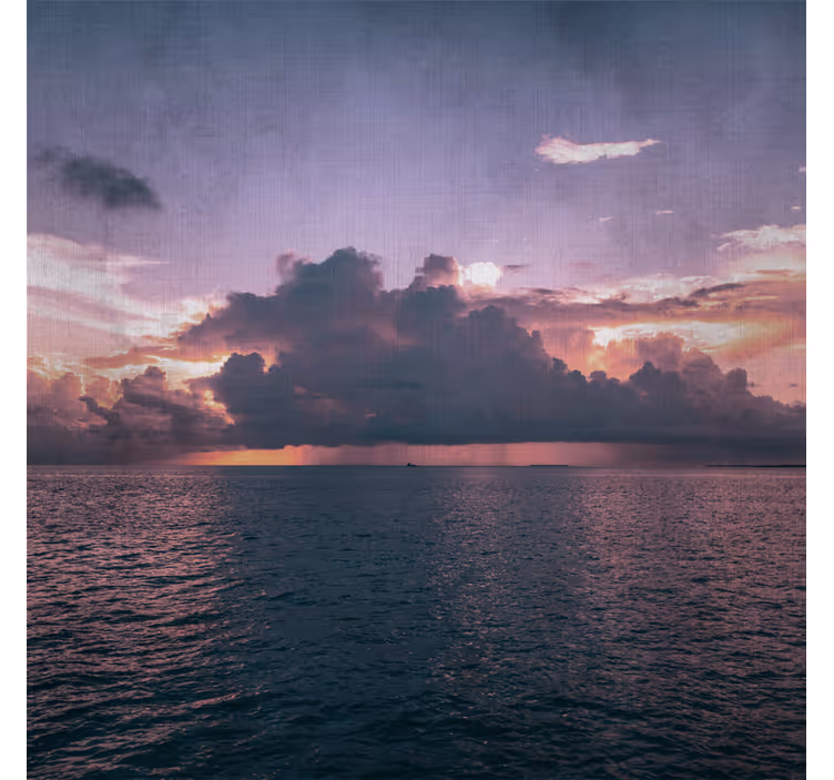 Foto tapete ljubičasti mirni ocean s oblacima - TenStickers