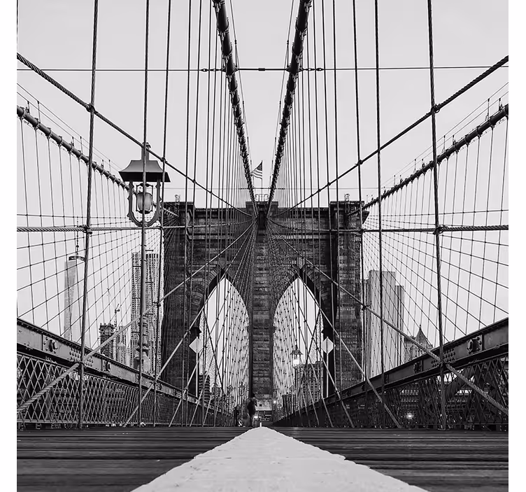 Foto tapete ulaza crno-bijeli brooklyn most - TenStickers