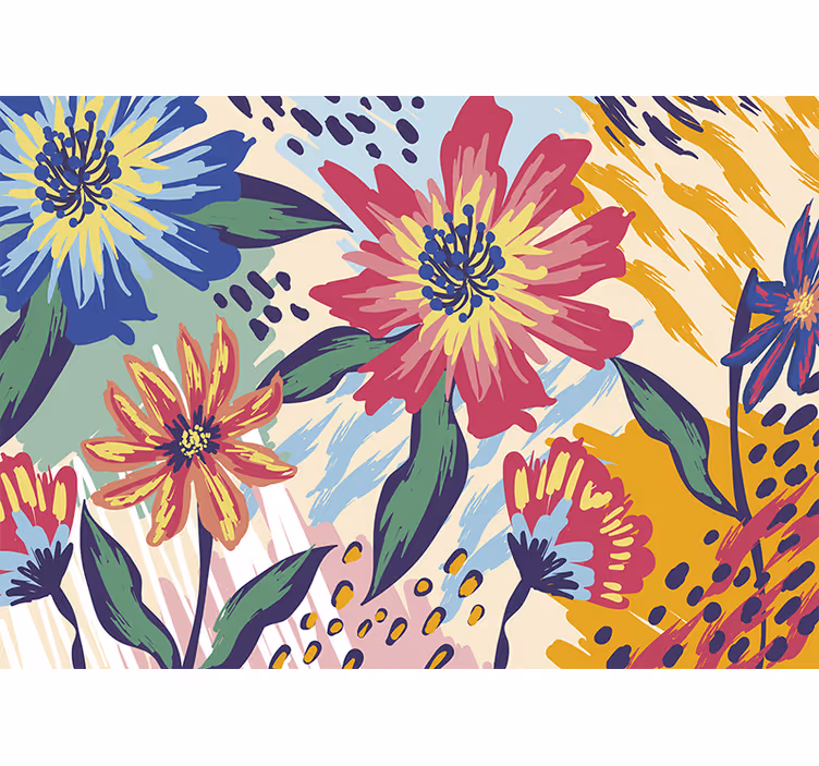 Van gogh cvijeće klasični umjetnički zidni mural - TenStickers