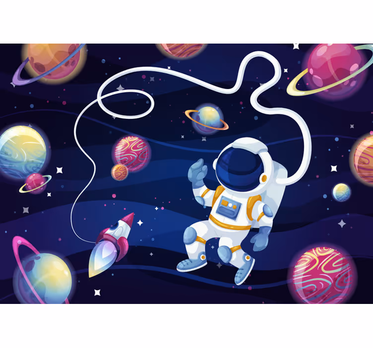 Djeca freske astronaut u svemiru - TenStickers