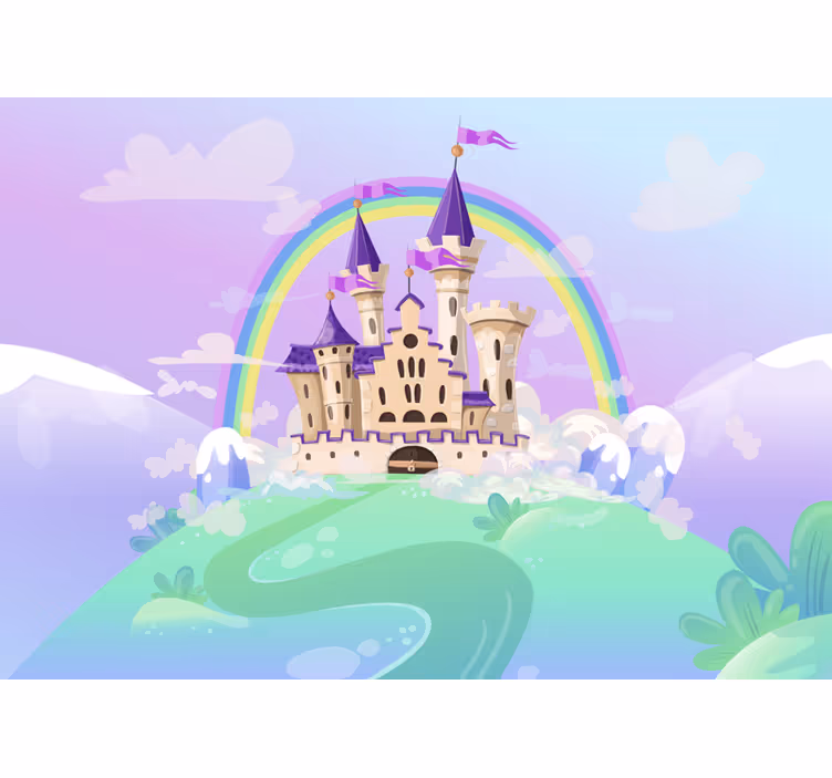 Zidni freske zamak princeze - TenStickers
