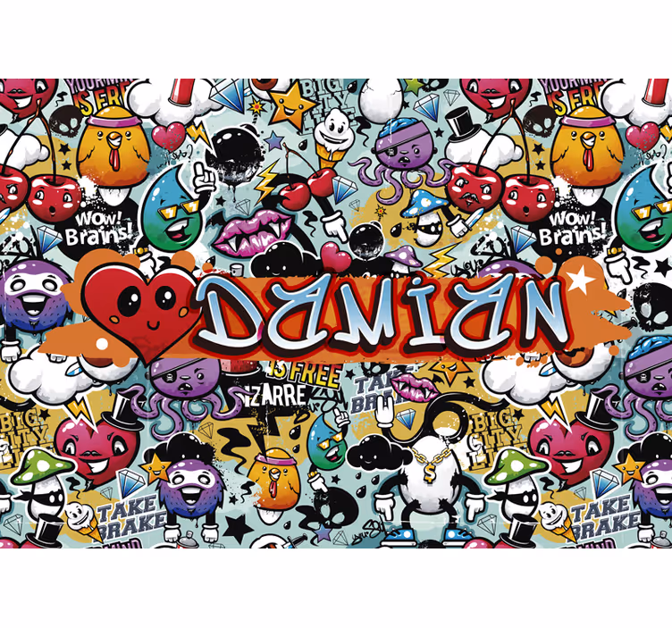 Različiti emotikoni urbanih umjetničkih zidnih murala - TenStickers