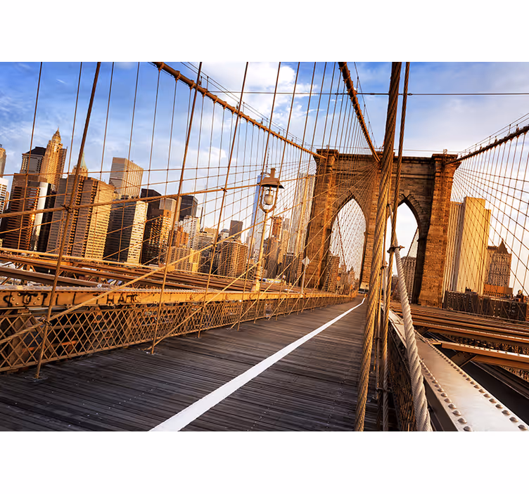 Unutar brooklynskog mosta zidni mural new york-a - TenStickers